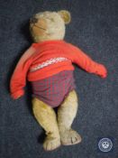 A 20th century mohair Teddy bear with growler