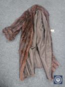 A mink 3/4 length fur coat