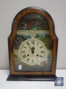 A Bradford Exchange mantel clock in a walnut finish,