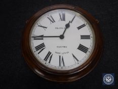 A Gents of Leicester Pul-Syn-Etic electric double sided station clock CONDITION REPORT: