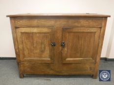 A 19th century French double door cabinet with hinged lid,
