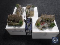 Four boxed Danbury Mint Last of the Summer Wine ornaments and eight Corgi Icon Coronation Street