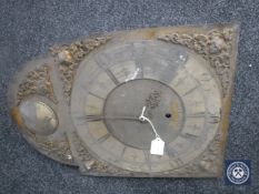 A 19th century brass faced longcase clock movement signed John Miller of Preston