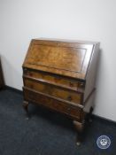 A burr walnut writing bureau