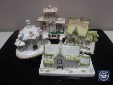 Four china Coalport houses - Master's House, The Villa,