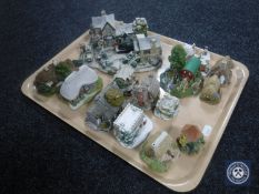 A tray of fifteen unboxed Lilliput Lane cottage ornaments - Homeward Bound for Christmas,