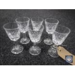 A set of six Waterford Crystal high ball glasses
