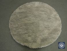A hand knotted shaggy grey rug, 150 cm x 150 cm, rrp £309.