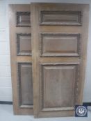 Two early 20th century oak panel doors