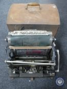 A cased Gestetner vintage duplicator