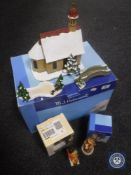 A boxed Hummel Christmas figure - Church, with accompanying bridge and ice rink,