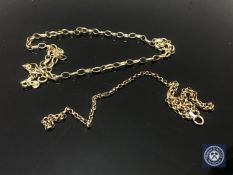 Two 9ct gold chains CONDITION REPORT: 4.