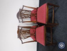 Four Victorian mahogany dining chairs (3 + 1)