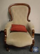 A Victorian mahogany lady's chair,