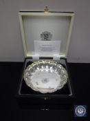 A boxed Reid & Sons silver bowl, Sheffield 2004, width 12.