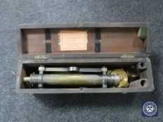 An 20th century brass surveyor's scope by Fredrick Robson & Company of Newcastle,