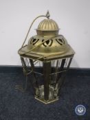 A brass lantern