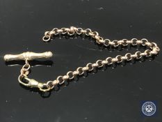 A 9ct gold belcher link chain CONDITION REPORT: 3.