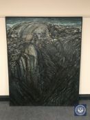 Donald James White : Leodas Mo Gradh, oil on board, 125 cm x 126 cm, framed.
