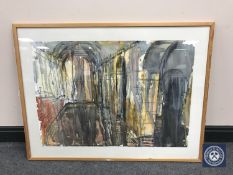 Donald James White : Aptera, Sudabay, Crete, Roman Cistern, watercolour, 84 cm x 59 cm, framed.