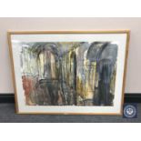 Donald James White : Aptera, Sudabay, Crete, Roman Cistern, watercolour, 84 cm x 59 cm, framed.