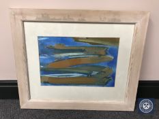 Donald James White : Druridge series X, watercolour, 25 cm x 37 cm, framed.