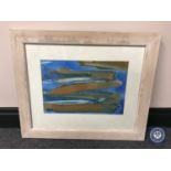 Donald James White : Druridge series X, watercolour, 25 cm x 37 cm, framed.