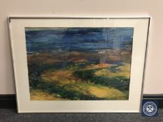 Donald James White : Lipsi, watercolour, 72 cm x 51 cm, framed.