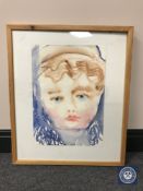 Donald James White : China Doll, watercolour, 30 cm x 42 cm, framed.