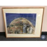 Donald James White : Cistern Datca, watercolour, 75 cm x 57 cm, framed.