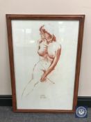 Donald James White : Kathie, colour chalk, 50 cm x 75 cm, framed.
