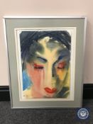 Donald James White : Geisha, watercolour, 29 cm x 42 cm, framed.
