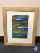 Donald James White : Hauxley Scars, watercolour, 24 cm x 36 cm, framed.