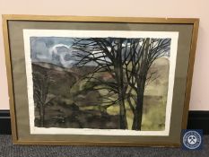 Donald James White : Loch Winoch, watercolour, 57 cm x 42 cm, framed.