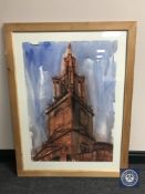 Donald James White : All Saints Newcastle, watercolour, 59 cm x 84 cm, framed.
