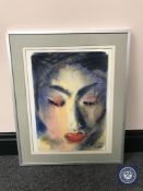Donald James White : Geisha Irene, watercolour, 29 cm x 39 cm, framed.