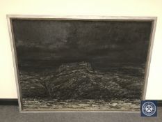 Donald James White : An Silfadh Dubh, oil on canvas, 170 cm x 122 cm, framed.