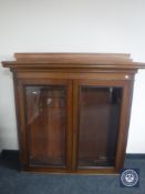 A Victorian mahogany glazed door bookcase top
