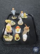 Ten Royal Doulton Whinney The Pooh collection figures (all boxed)