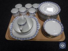 A tray of thirty-six pieces of Clifton tea china