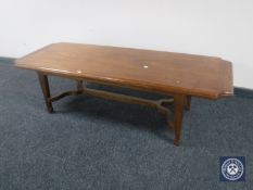 A shaped mahogany coffee table