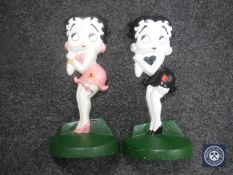 Two cast metal "Betty Boop" door stops