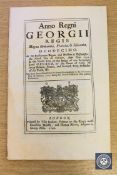 A George II Act of Parliament dated 1726 relating to Westbury, Tibberton,