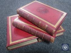 A box of four leather bound volumes : The History of England by The London Printing Company