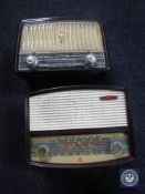 Two Bakelite cased radios by Philips and Pye
