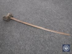 A British 1827 pattern rifle officer's sword