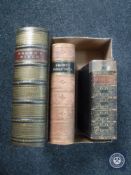 Three antique leather volumes : The Works of Shakespeare and two Brown's family bibles