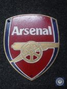 A cast metal "Arsenal" football club plaque CONDITION REPORT: 28cm by 24cm.