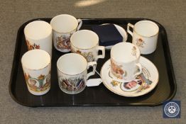 A World War One 1914 - 1919 commemorative mug together with further commemorative china by Maling