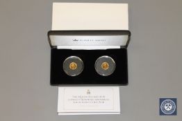 A Jubilee Mint Longest Reigning Monarch Gold Coin Pair, Queen Elizabeth II, in 9ct gold,